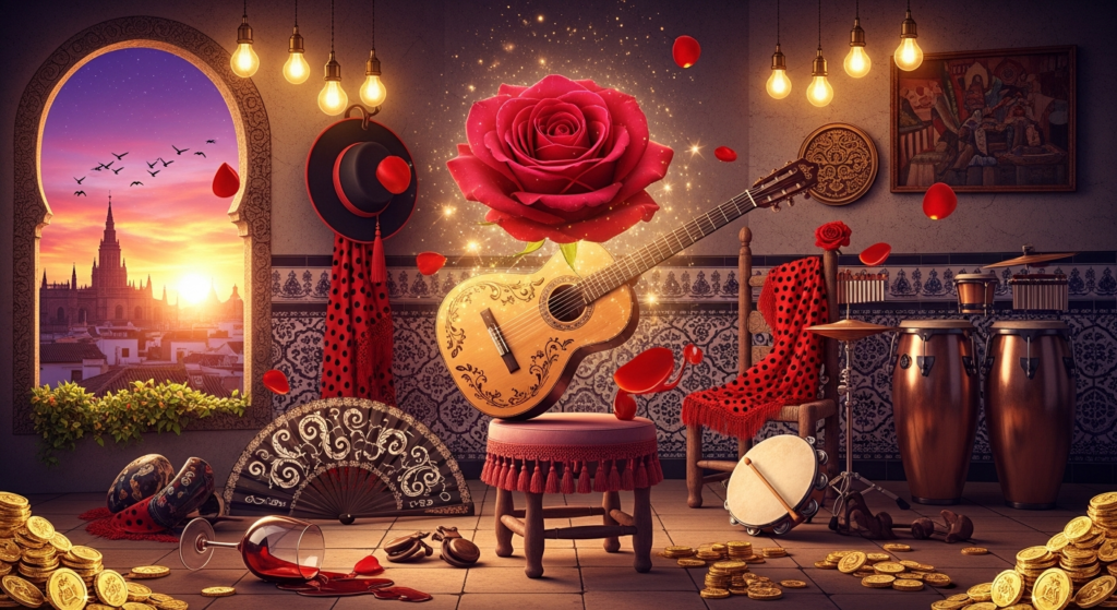 Flamenco Roses: La Tragaperras de Tema Español que Enamora