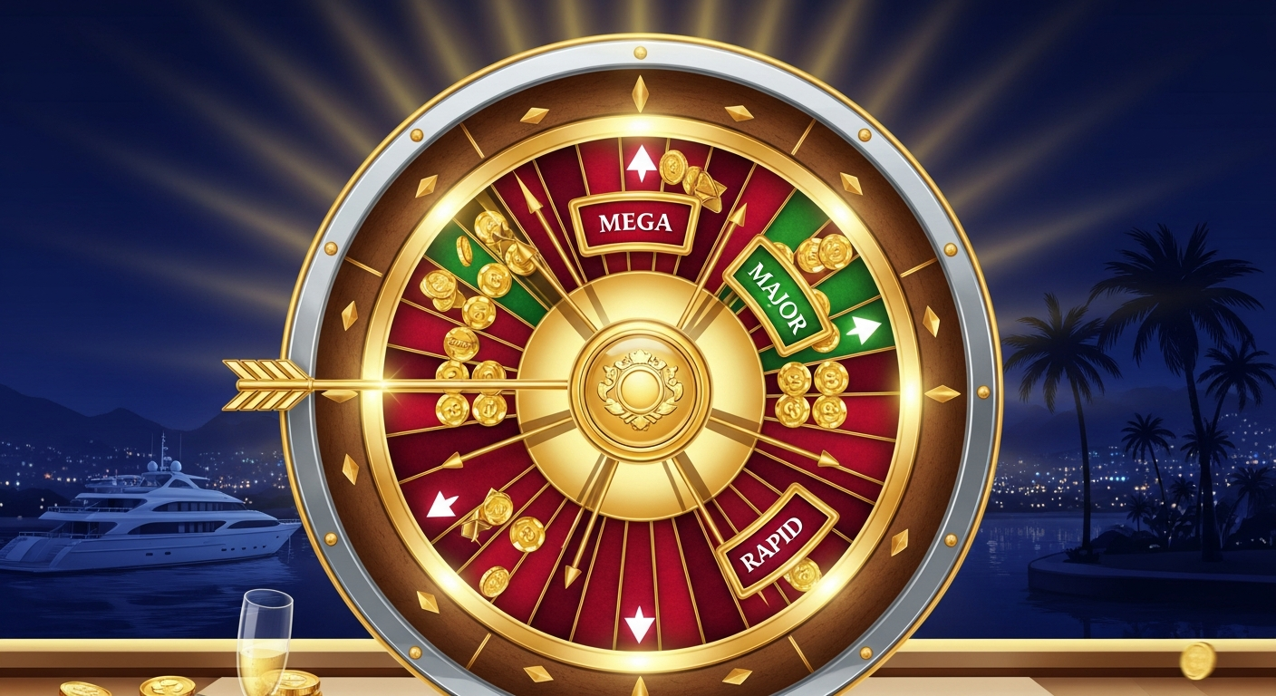 Mega Fortune bonus wheel — ruleta del jackpot progresivo Rapid Major Mega