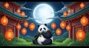 Full Moon White Panda