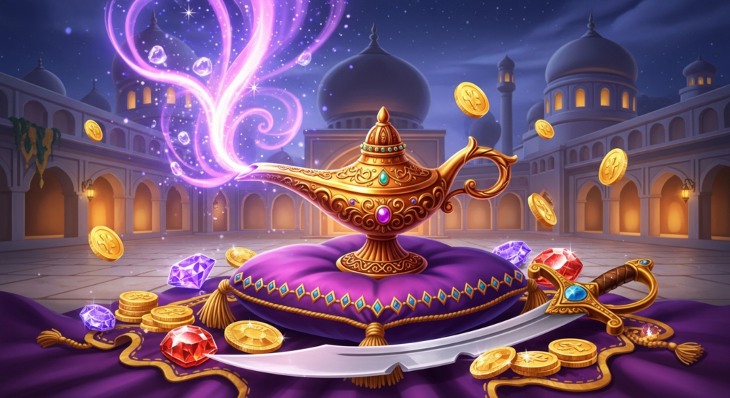 Genie’s 3 Wishes Reseña: RTP 96.75% y Demo Gratis